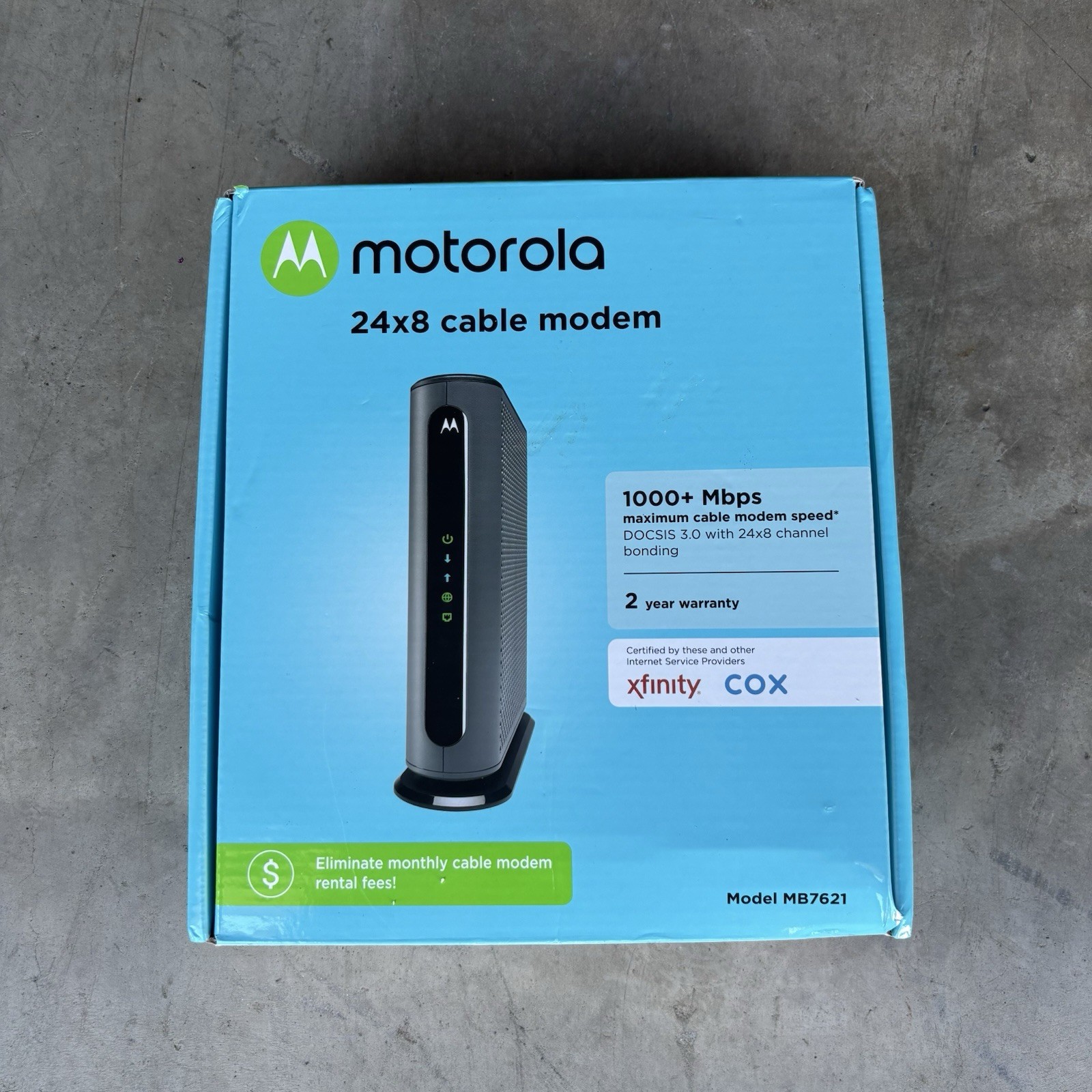 Motorola MB7621 1802 V1.0 Modem 1000 MBPS 24x8 Cable Brand New Complete In Box
