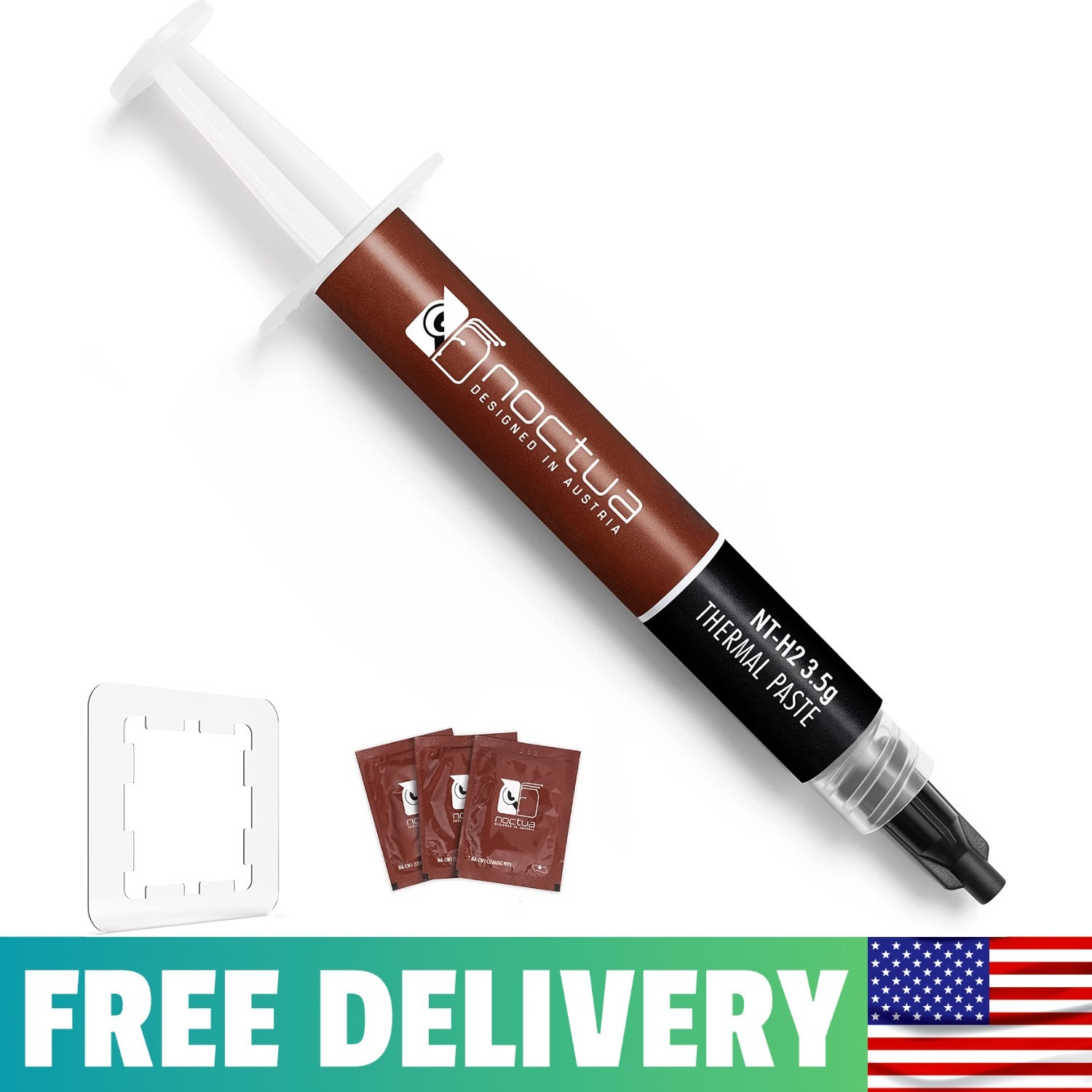 Noctua NT-H2 3.5g, Thermal Computer Paste incl. 3 Cleaning Wipes (3.5g) Grey