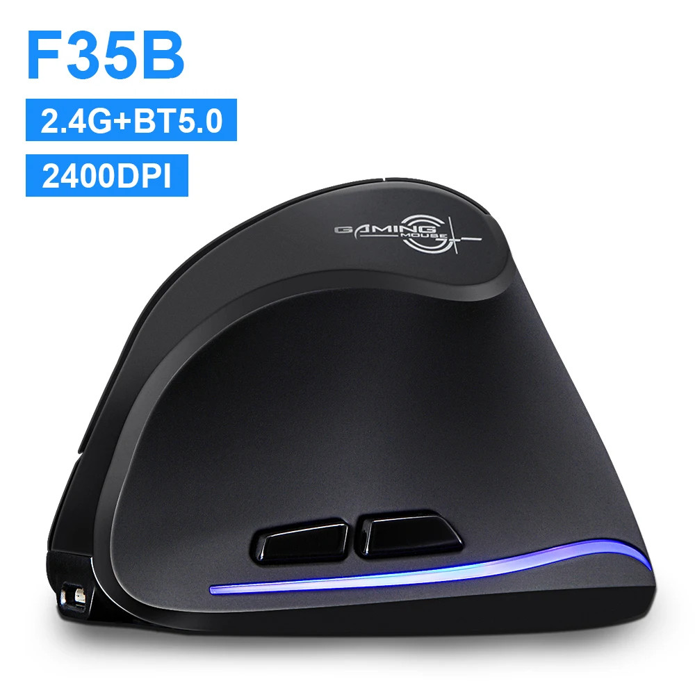 Ergonomic Wireless Vertical Mouse Rechargeable for PC Laptop MacOS