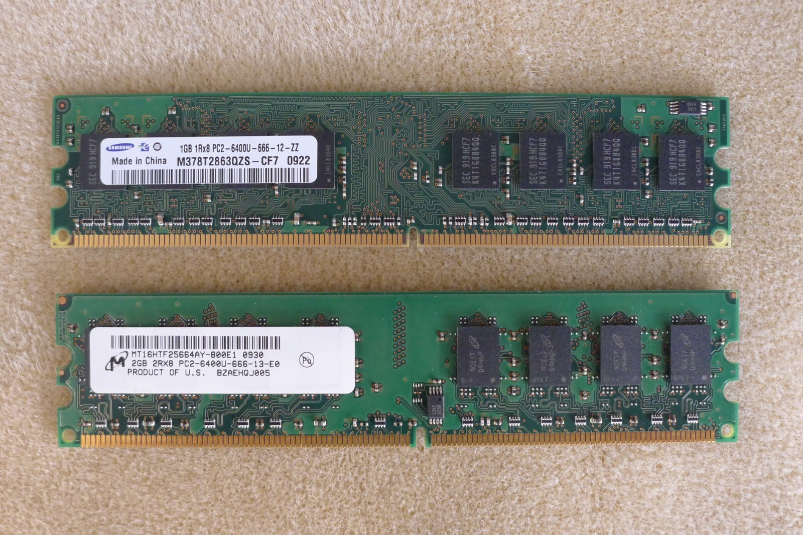 PC Desktop RAM Modules 1Gb. & 2Gb.