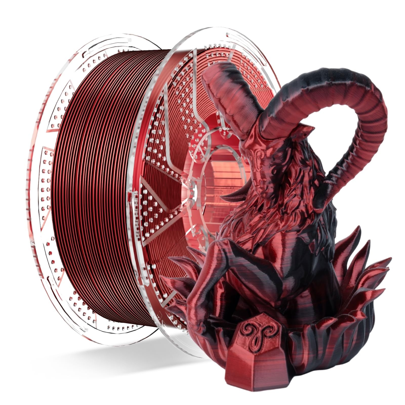 Chitu Systems Conjure Silk Black Red PLA 3D Printer Filament 1.75mm 1KG