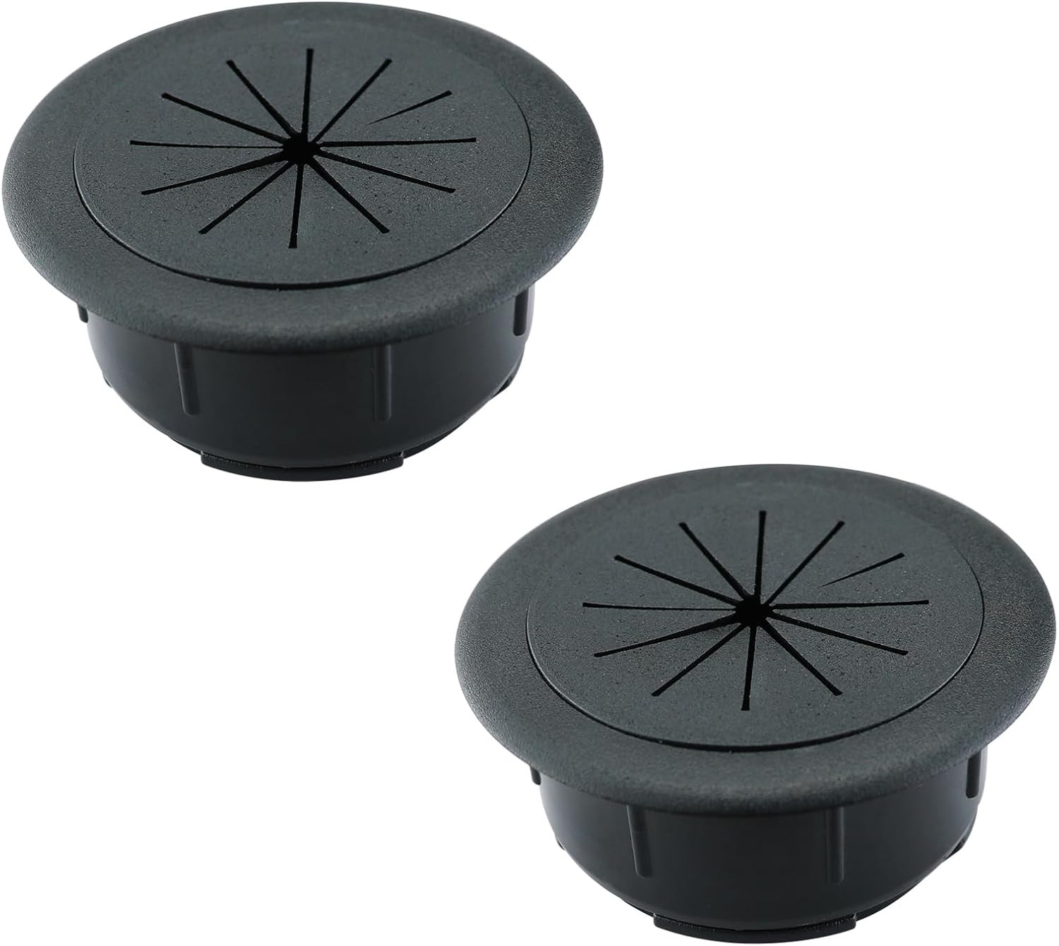 2 Pack 2 Inch Flexible Desk Grommet, ABS Cable Hole Cover for Home Office Table