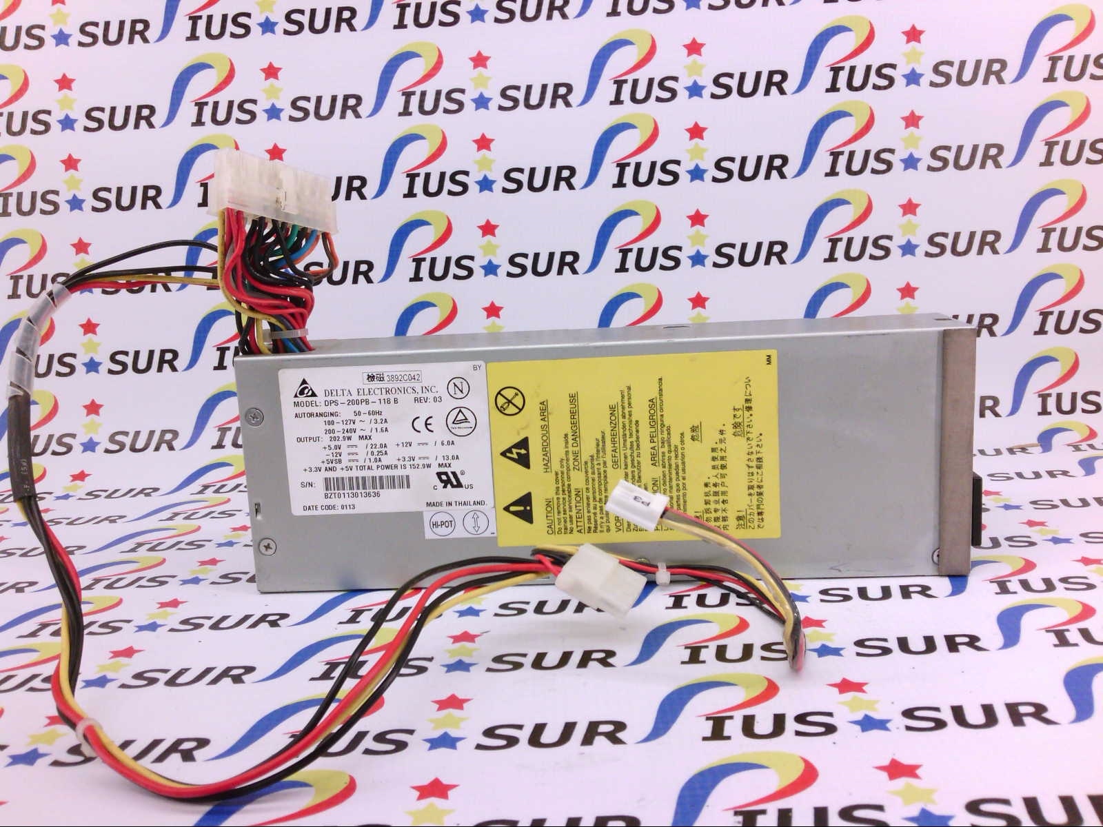 USSP Delta Electronics DPS-200PB-118A Rev:03 Power Supply Unit 202.9W Max Output