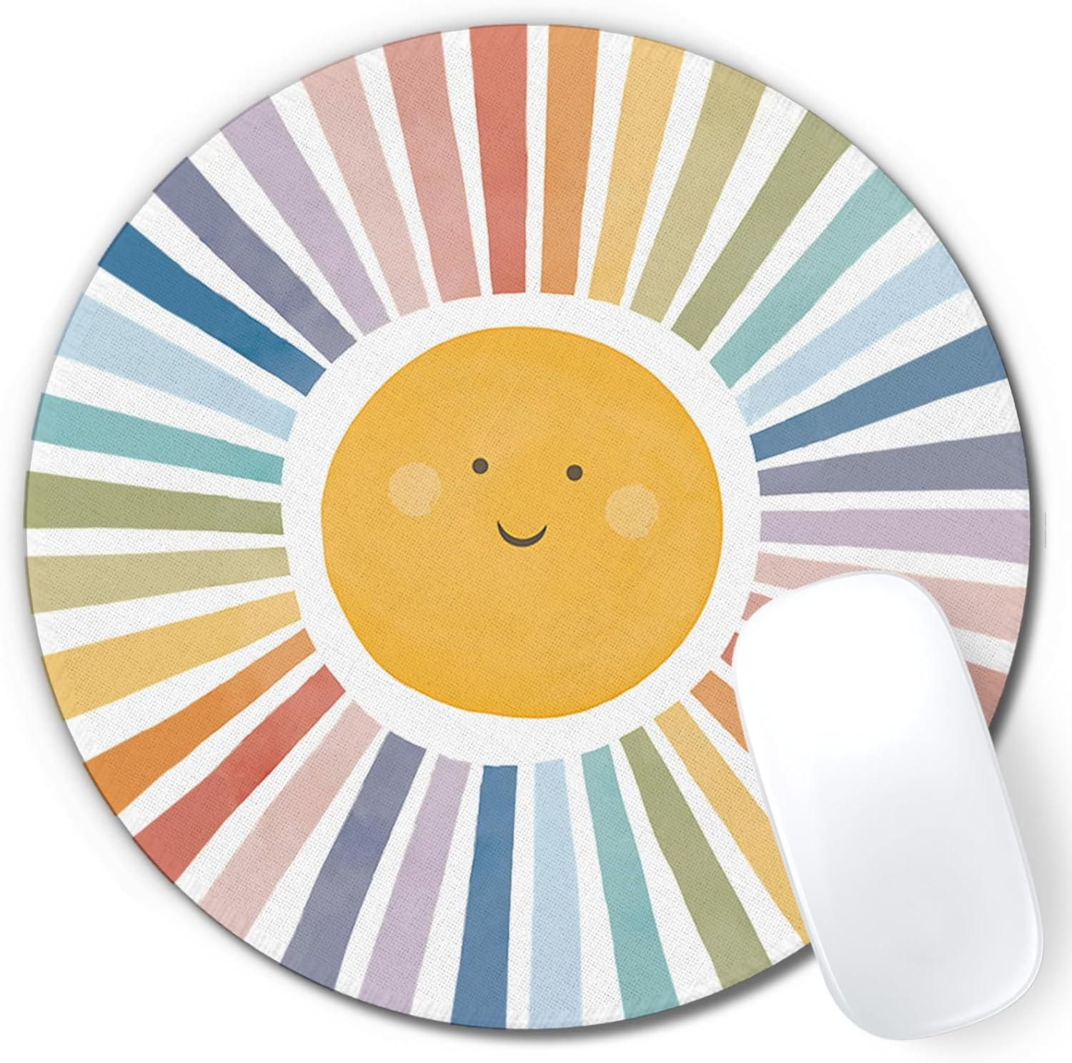 Boho Colorful Sunshine Rainbow Mouse Pad, Cute Sunshine Mouse Pads Mousepad for
