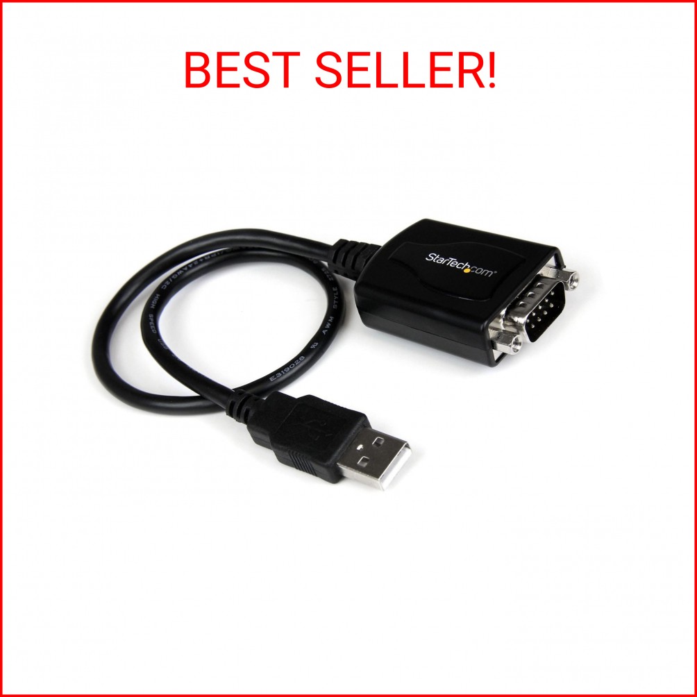 StarTech.com 1 ft. USB to RS232 Serial DB9 Adapter Cable with COM Port Retention