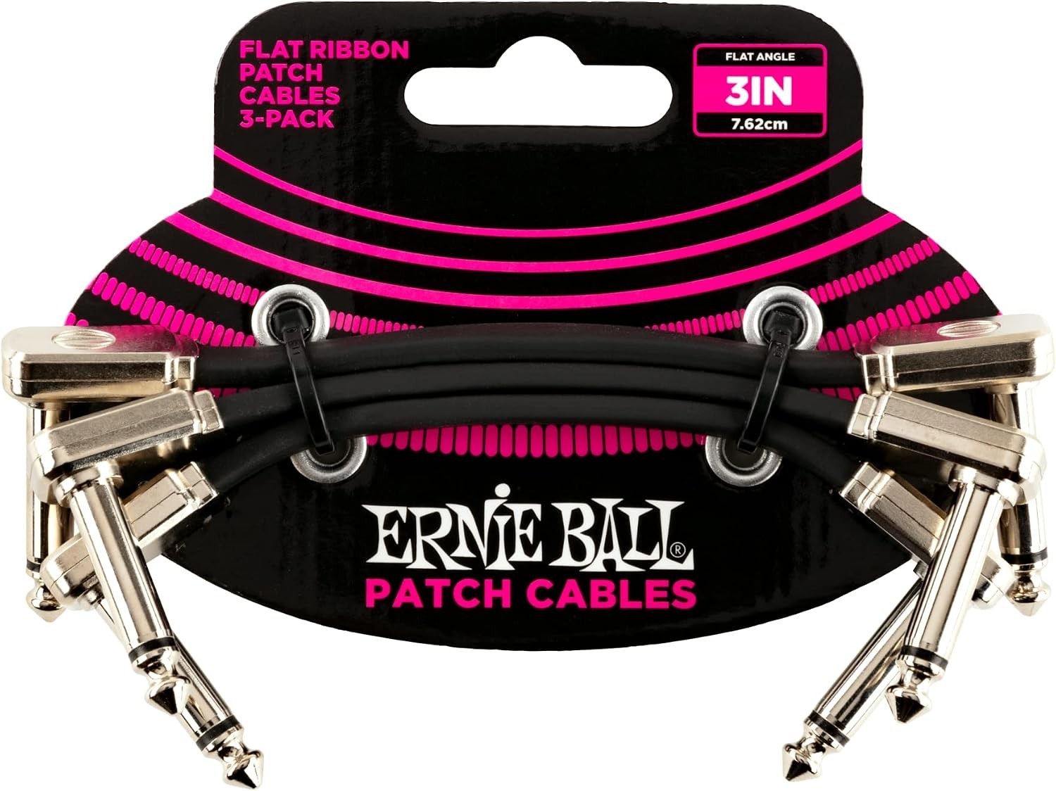 3 Pack of 3-Inch Flat Ribbon Patch Cables - Durable, Low-Noise Performance