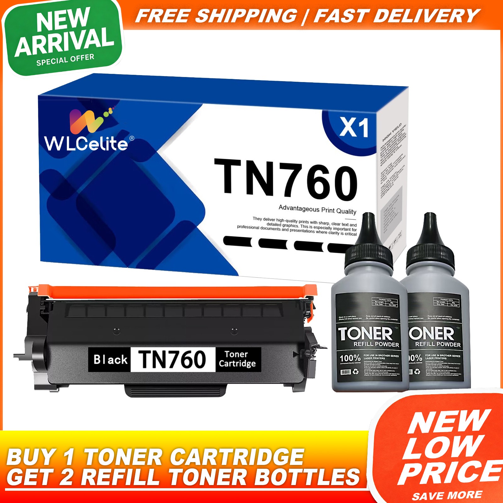 Easy Refill TN760 For Brother Toner MFC-L2730DWMFC-L2750DW MFC-L2750DWXL