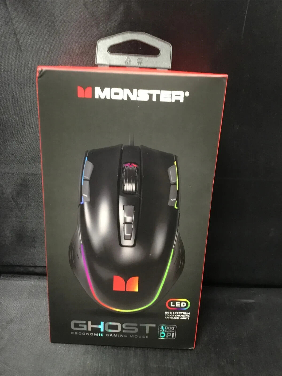 Authentic Monster Ghost Ergonomic Wired Gaming Mouse (2MNGM0306BOL2)