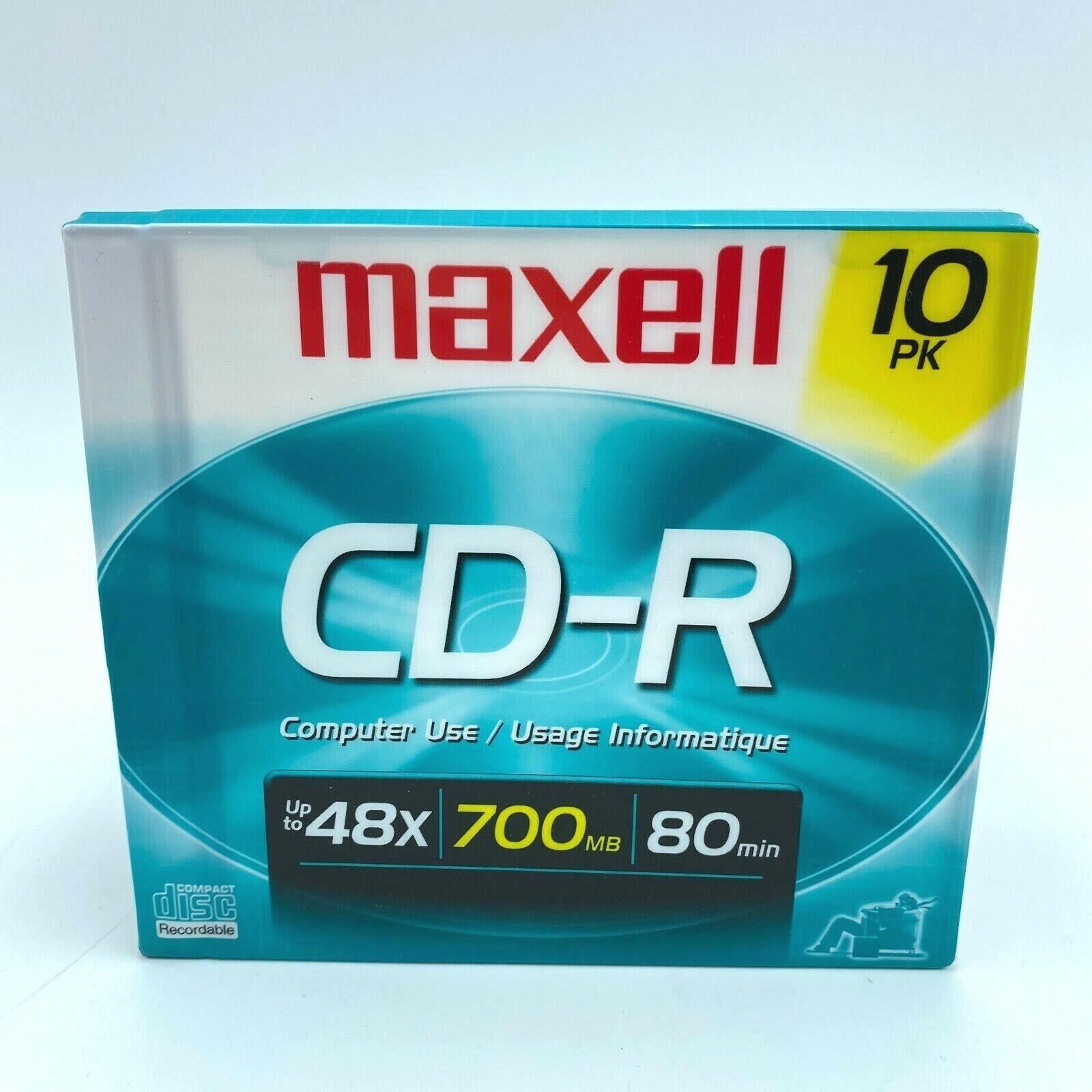 Maxell CD-R Blank Discs 10 pk. - 700mb/48x/80 min - SEALED