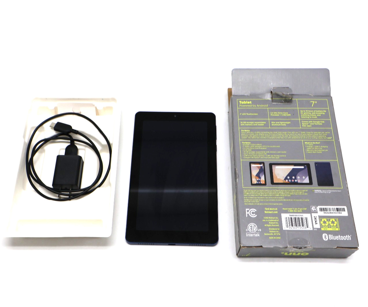 ONN Surf 7" 2024 Blue 32GB Android Tablet "Account Locked" READ