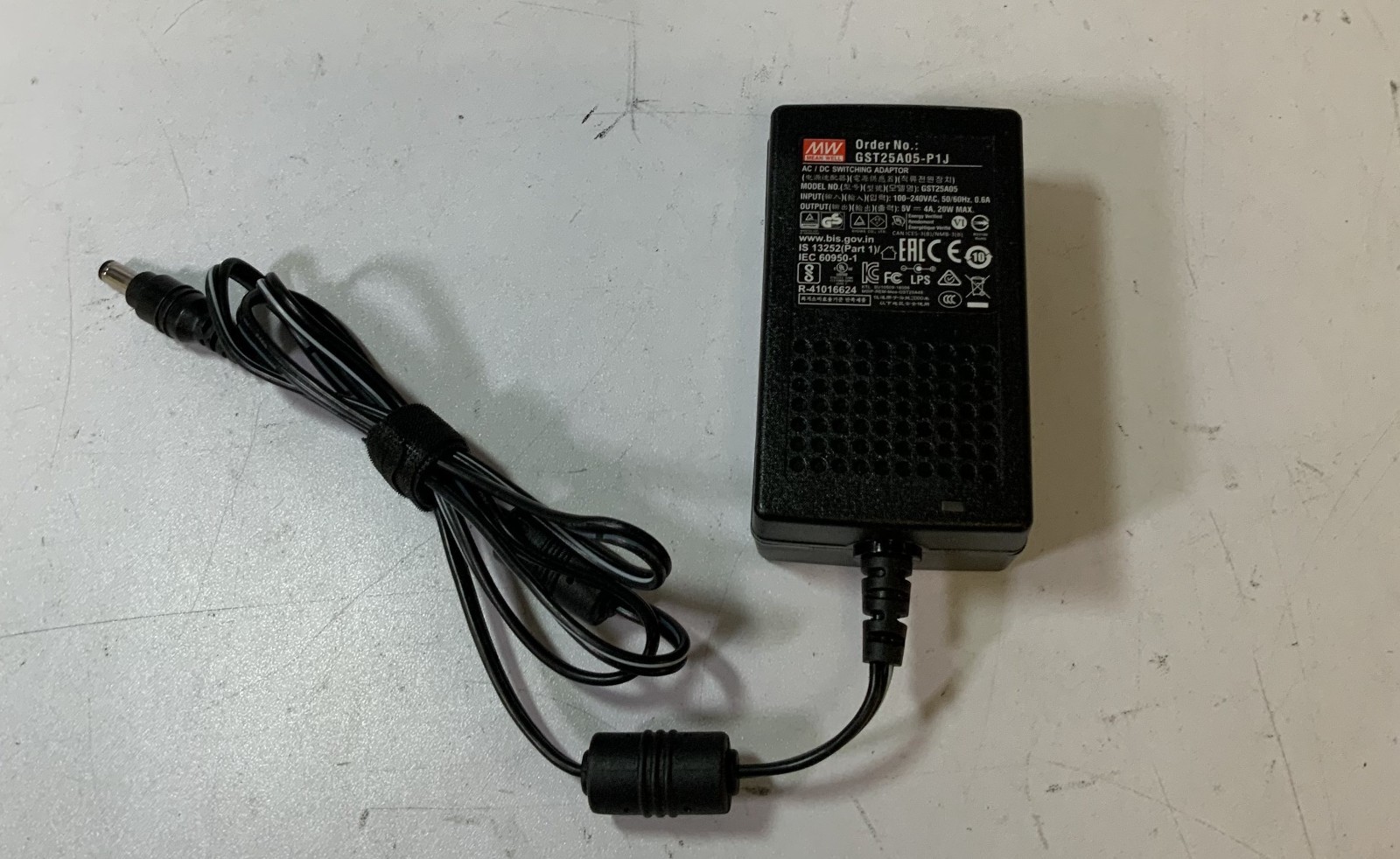 MEAN WELL GST25A05 20W 240V 4A AC/DC Switching Power Adaptor/Charger "V1B"