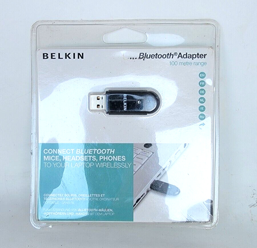 Belkin Wireless Bluetooth USB Dongle Adapter - 100 Meter In New Condition.