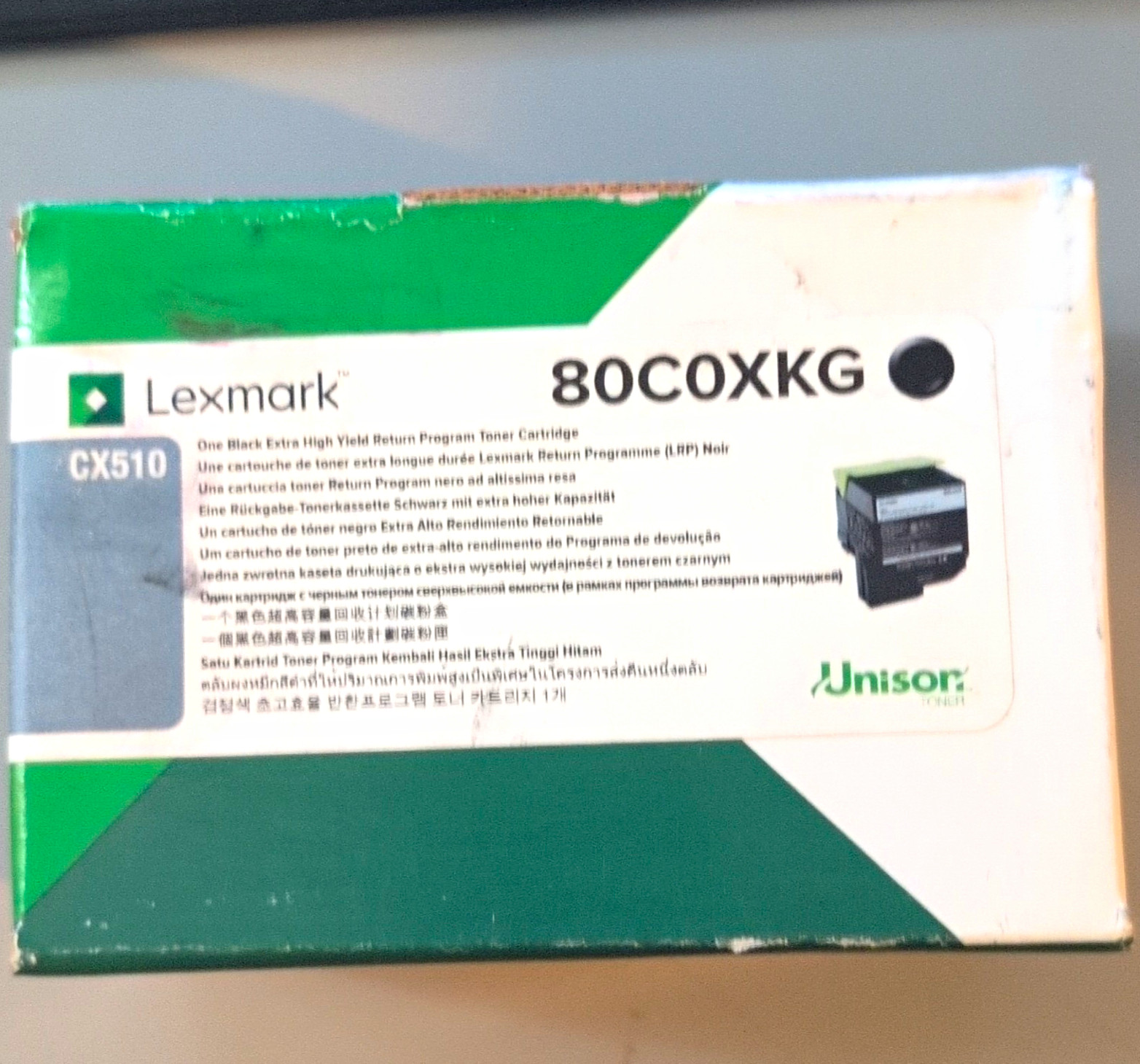 Lexmark 80C0XKG Black Extra High Yield Return Program Toner for CX510