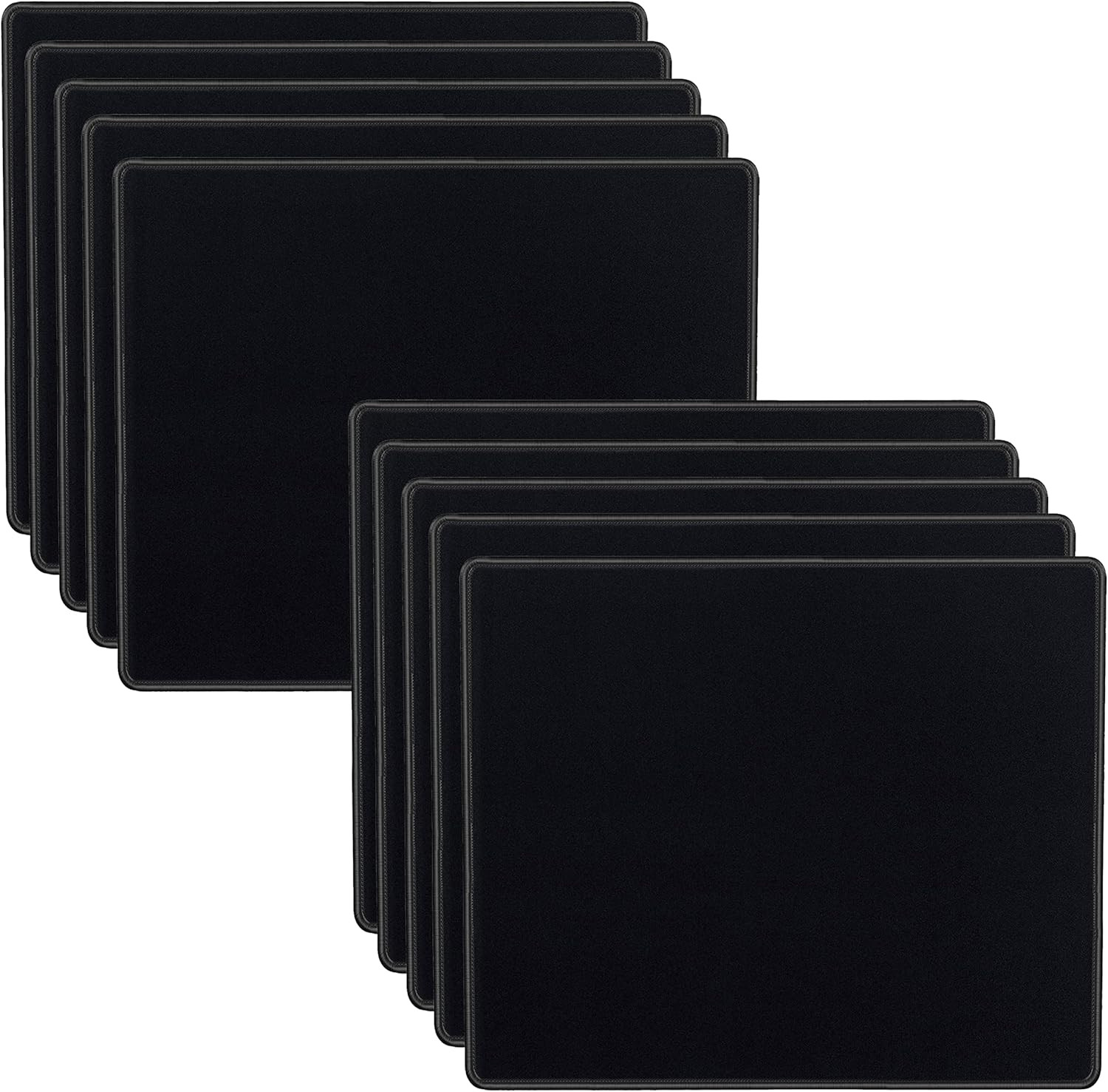 10PCS Mouse Pad 2mm Bordes Cosidos Antideslizante Base Goma Textura Premium