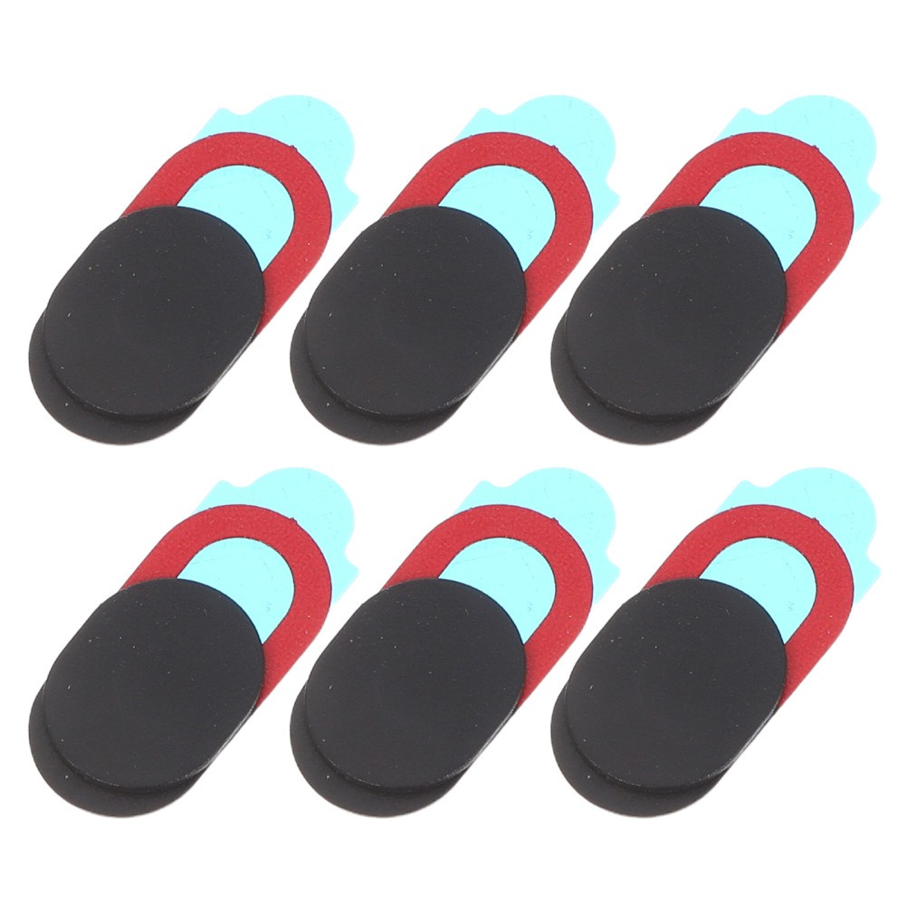 6Pcs Black Reusable Webcam Privacy Covers Slider for Phone Tablet Laptop Use
