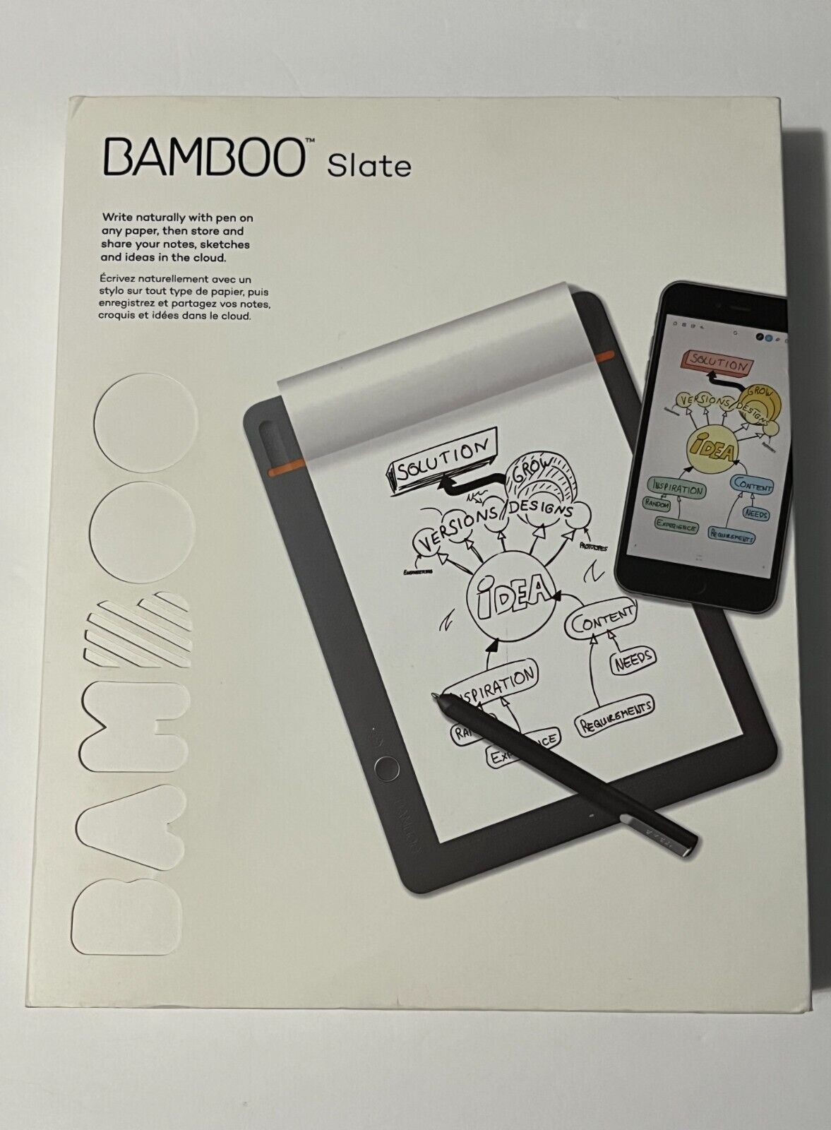 Wacom Bamboo Slate Small Drawing Tablet Paper Pad Stylus CDS610S Folio Smartpad