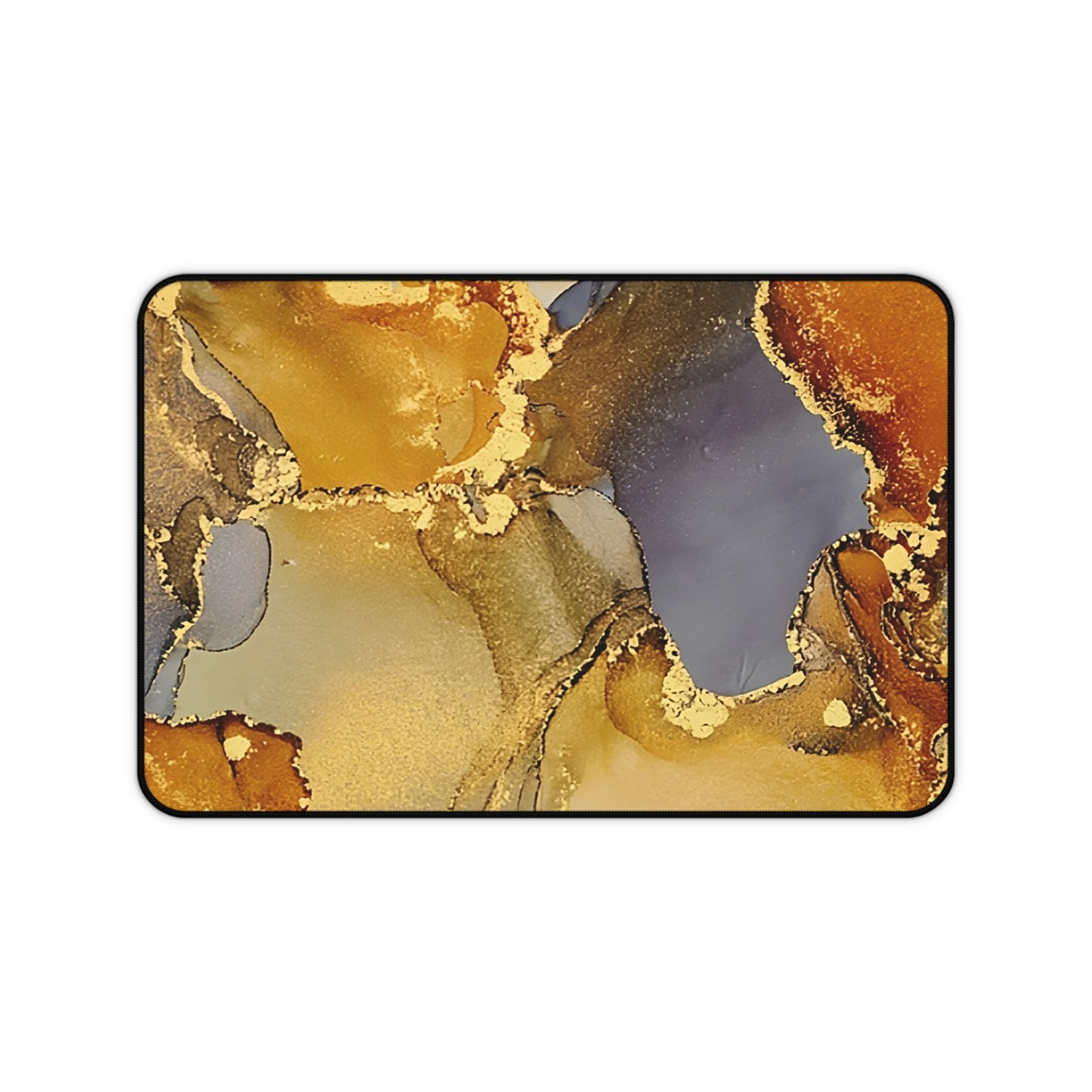 Nordic Marble Extended Gaming Mouse Pad with Stitched Edges, Large