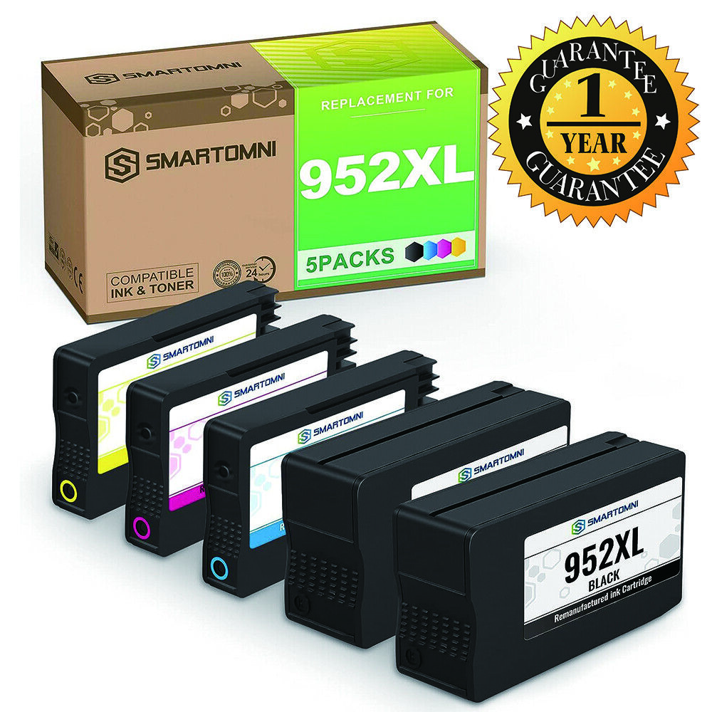 5Pk 952XL Ink Cartridges Compatible for HP 952 XL OfficeJet Pro 7720 7740 8710 