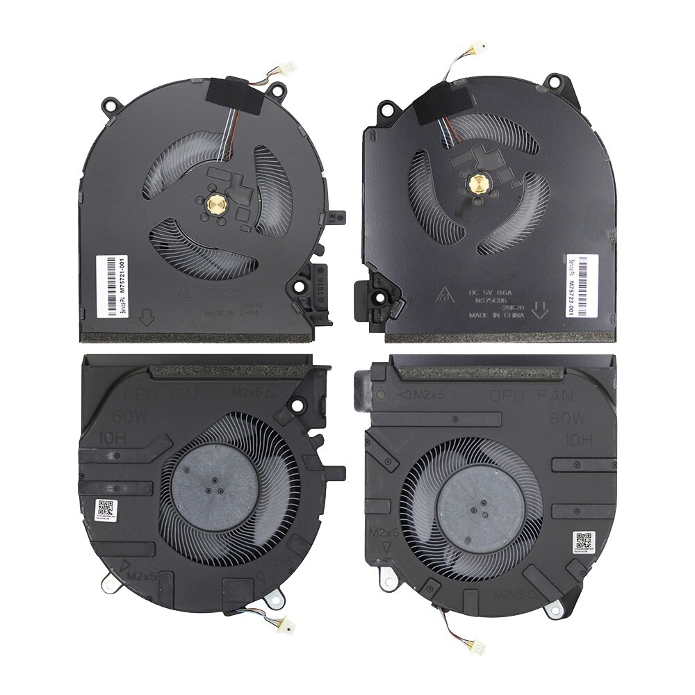 A Pair OEM CPU+GPU Cooling Fan For HP Victus 16-D 16-E TPN-Q263 TPN-Q264 Laptop