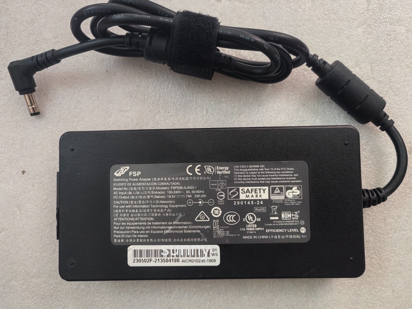 OEM FSP 19.5V 11.79A 230W FSP230-AJAS3-1 For XPG Xenia 15 Gaming Laptop Charger