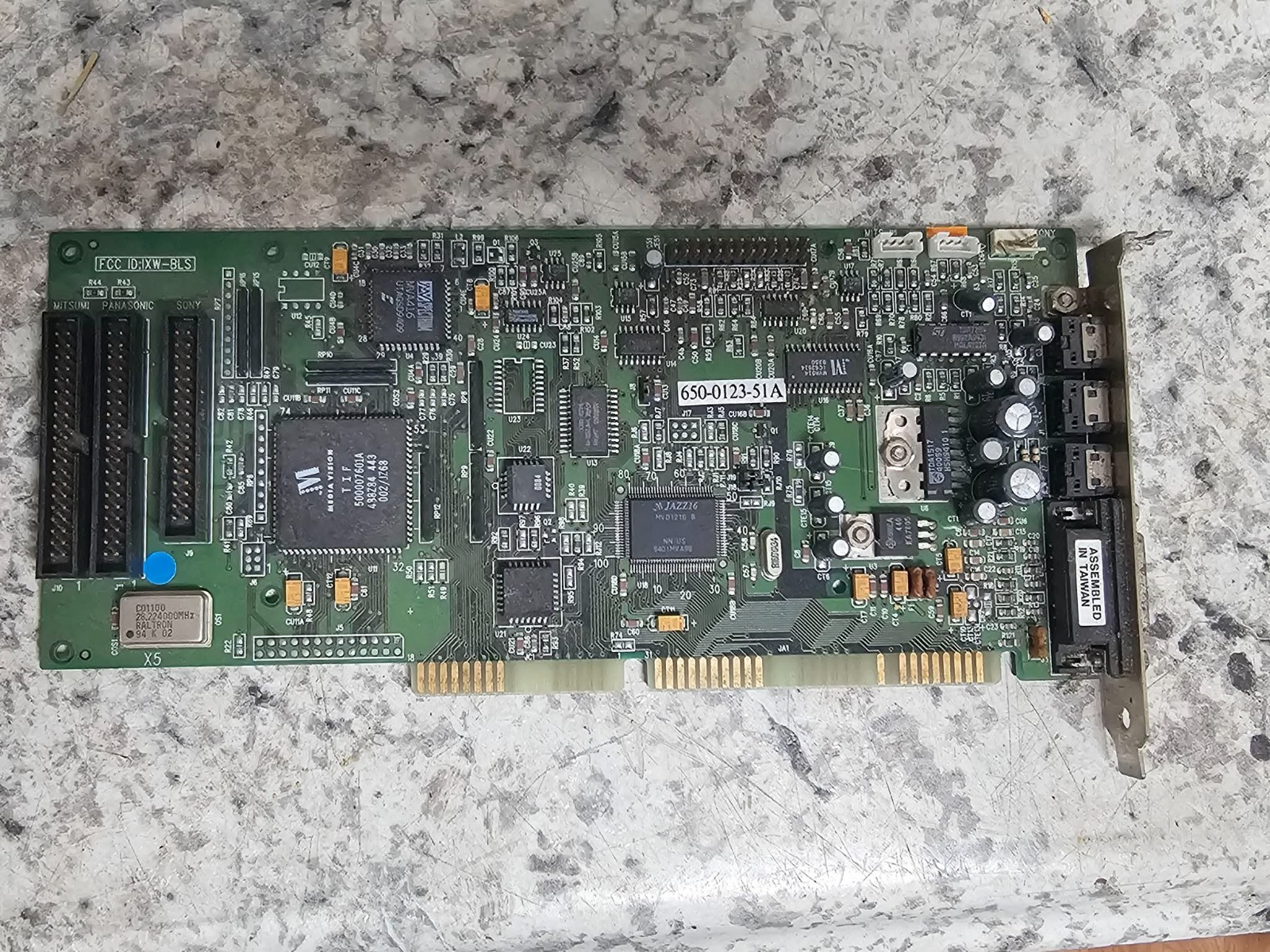 Vintage ISA MediaVision Pro Audio Deluxe 16 Sound Card ISA IXW-BLS Yamaha Jazz16