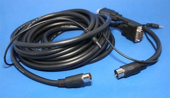 50FT SVGA Monitor HD15 Male to Male QUICK SNAP CONDUIT FEED