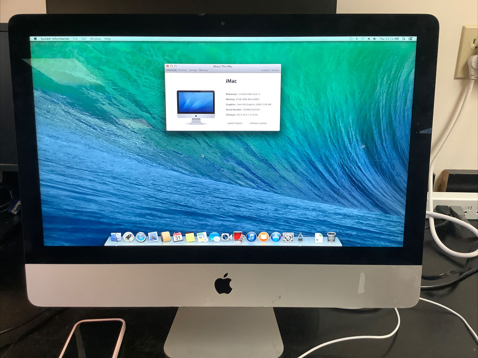 Apple iMac A1418 21.5in. Mid 2014 1.4GHz 8GB 500 SATA Desktop Computer