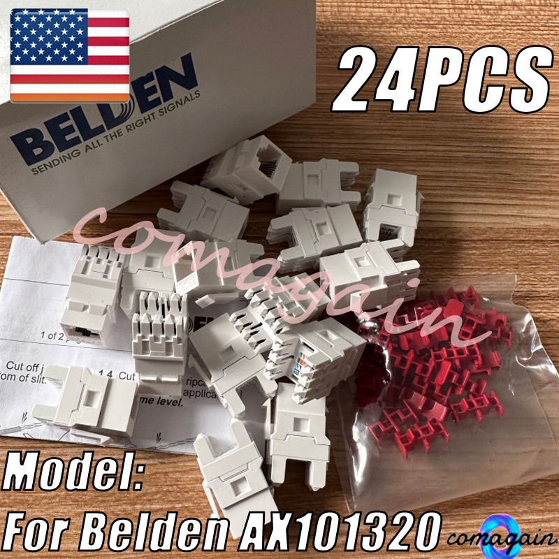 24PCS For Belden AX101320 Category6A 8Position KeyConnect RJ45 Jack Module White