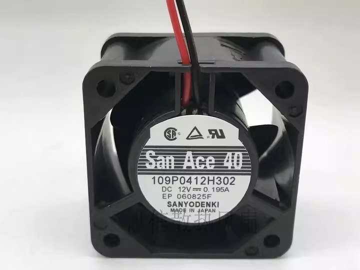 1PCS Sanyo 4028 109P0412H302 DC12V 0.195A Dual Ball Bearing Cooling Fan