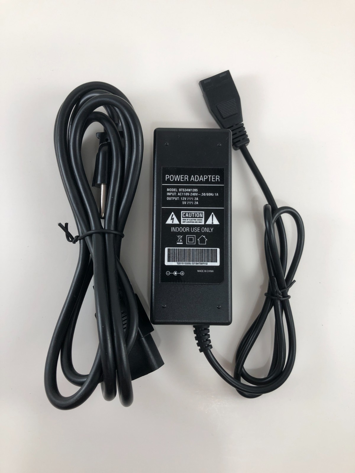 BTS34W1205 External Molex Power Supply 12V/2A 5V/2A 4-Pin Adapter