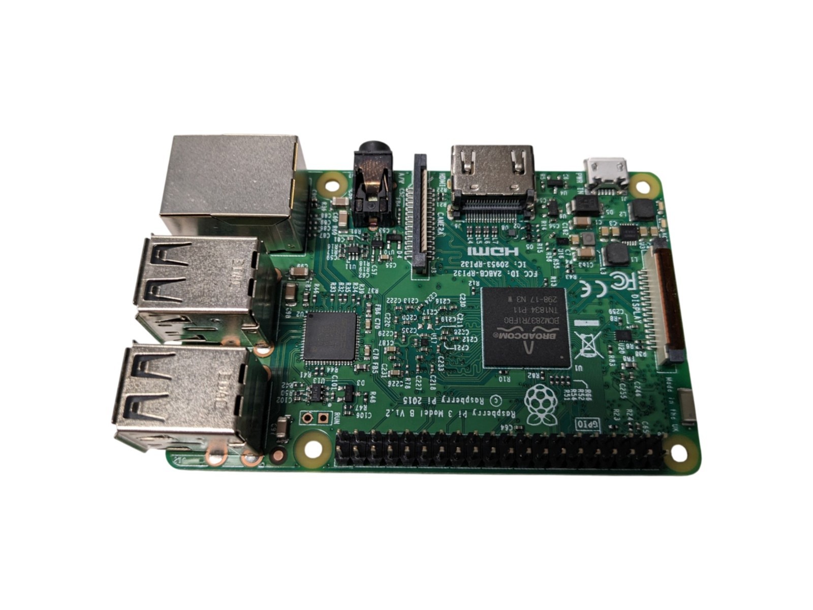 Raspberry Pi 3 Model B V1.2 - Quad-Core CPU, 1GB RAM, Wireless & Bluetooth