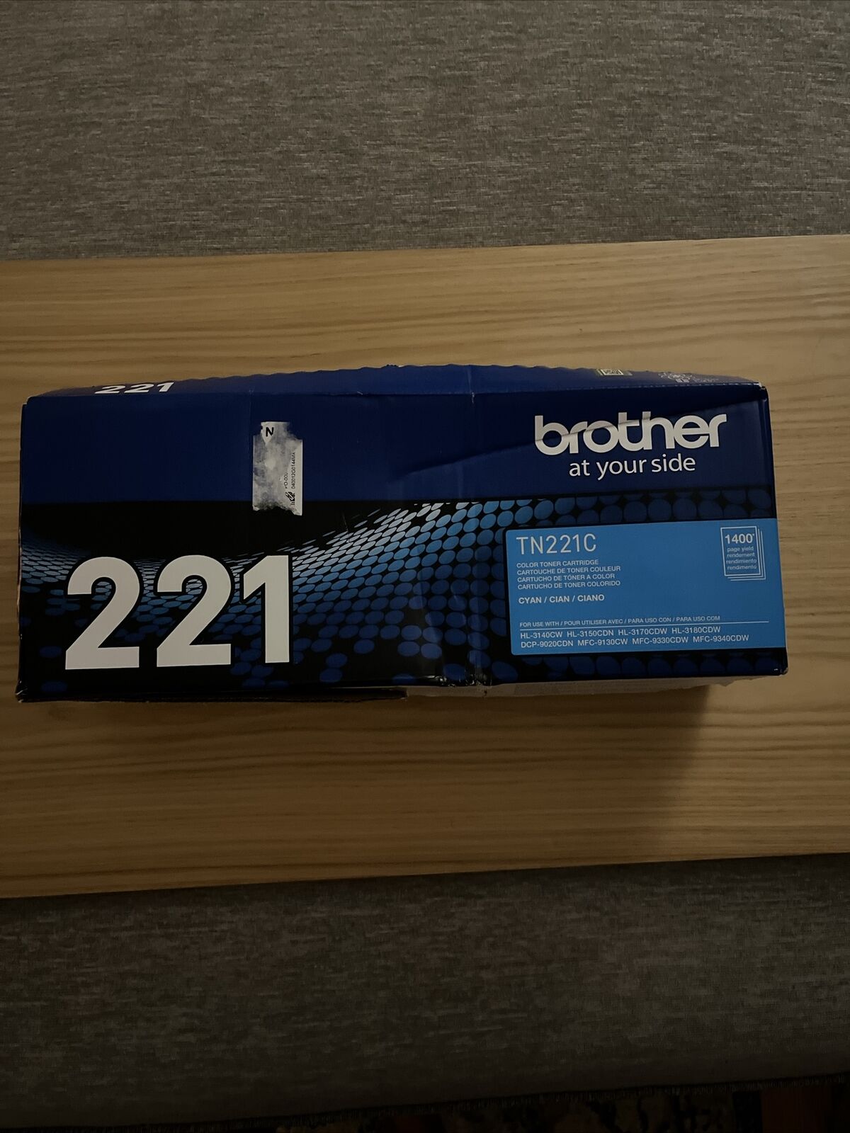 Brother TN221C Cyan Toner Cartridge Genuine Original OEM TN-221C