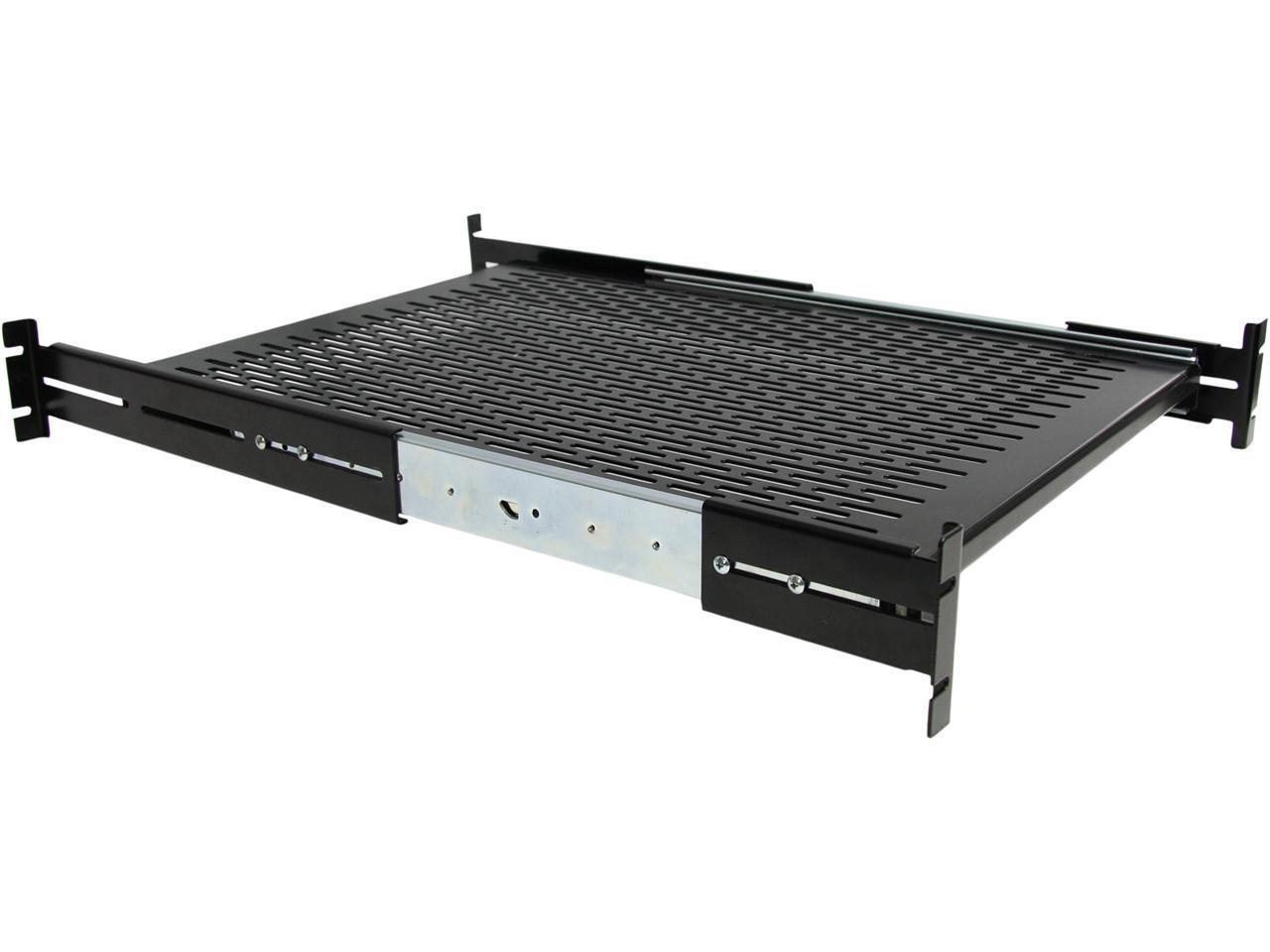 StarTech.com UNISLDSHF19 2U Adjustable Mounting Depth Vented Sliding Rack Mount