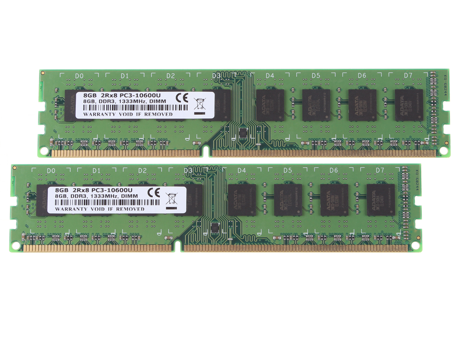 16GB 2x 8GB PC3-10600 2Rx8 DDR3 RAM 1333Mhz 240PIN Desktop Memory DIMM For Intel