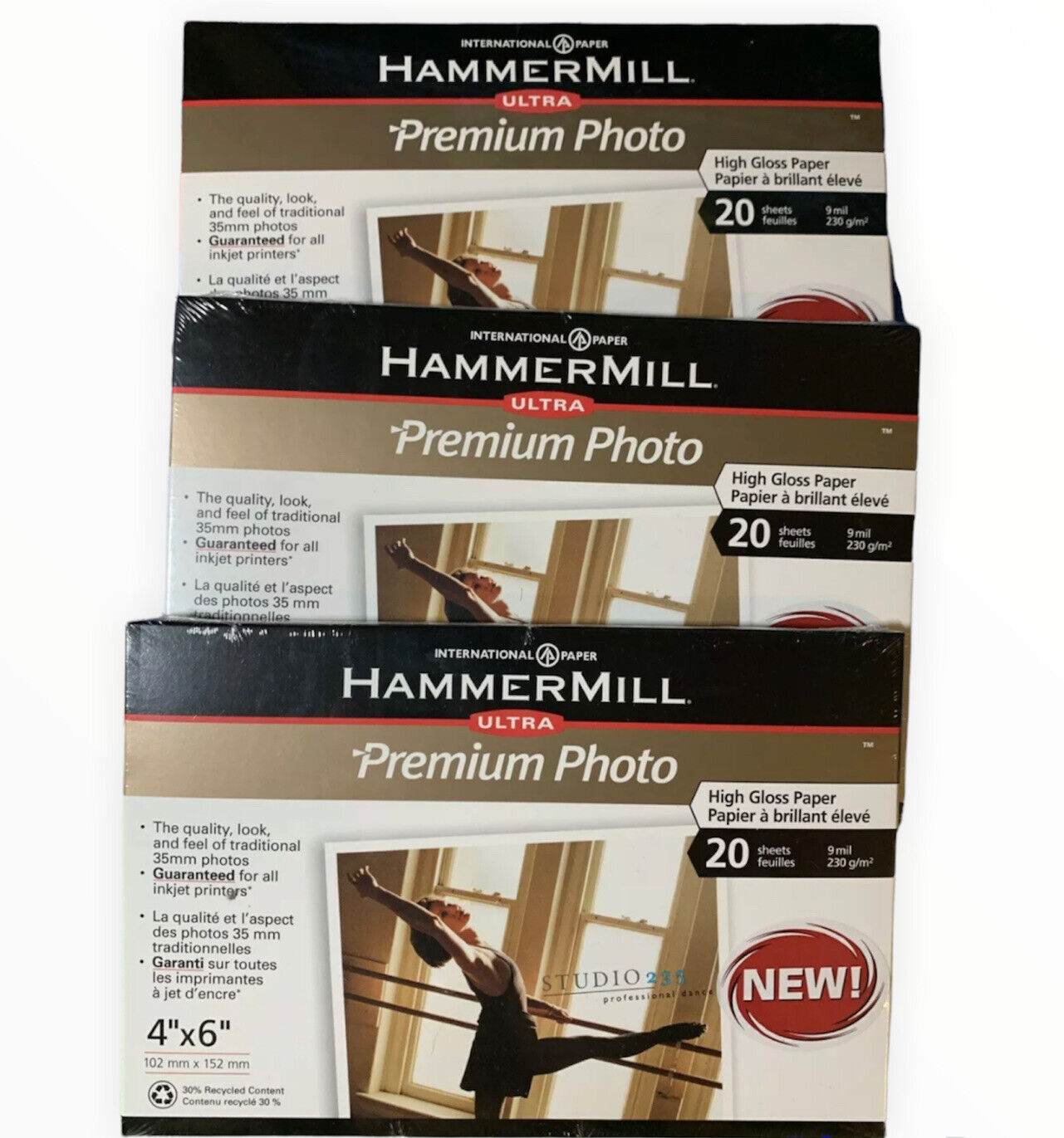 🔥 3 HammerMill Jet Print Photo Premium Paper 60 Sheets  4
