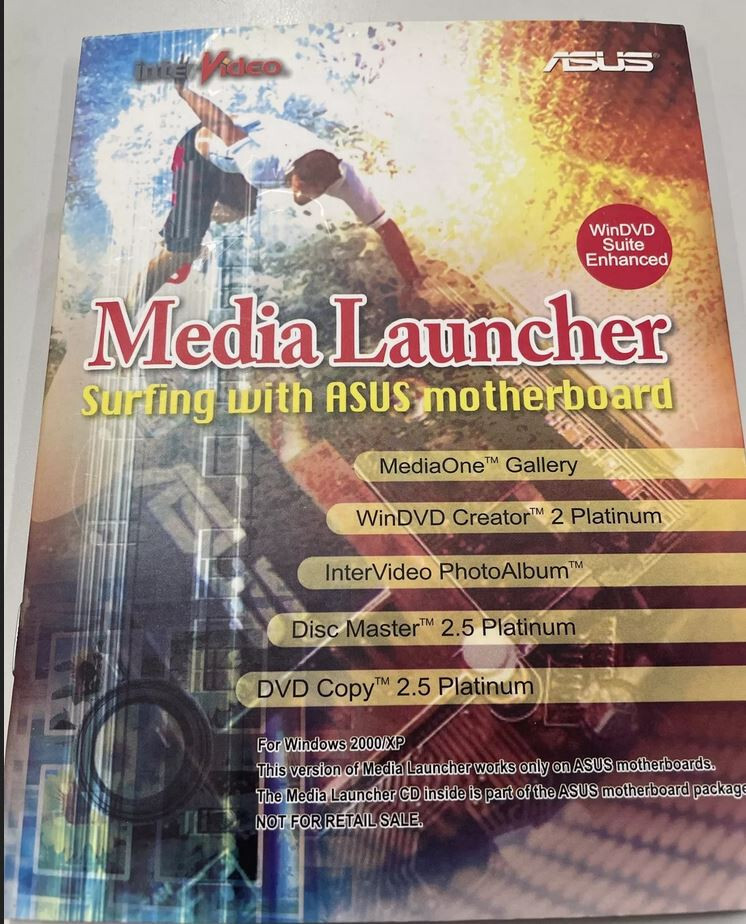 ASUS Driver Support CD  Media Launcher InterVideo WinDVD Suite Enhanced M857