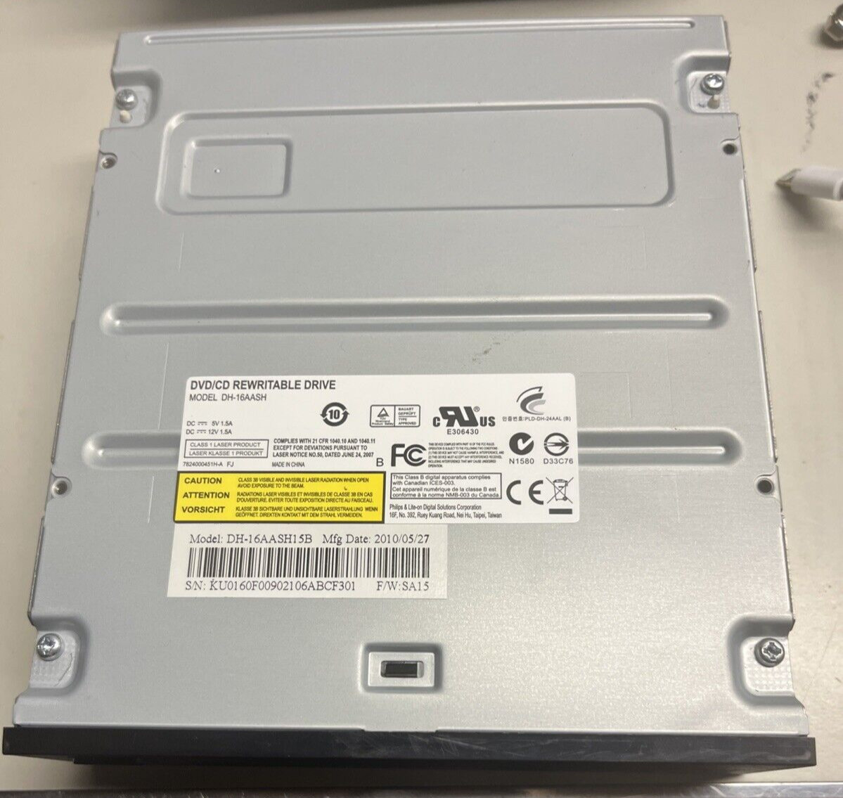 Dvd/cd rewritable drive dh-16aash