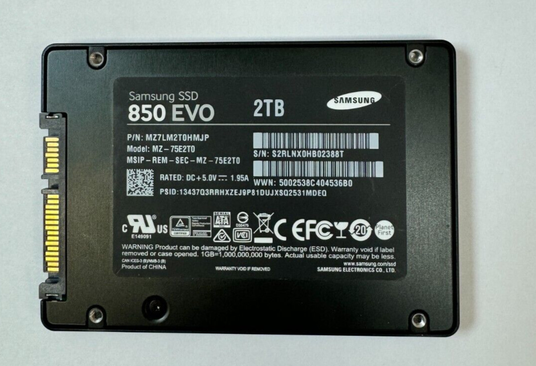 Samsung 850 EVO Series 2TB Internal 2.5