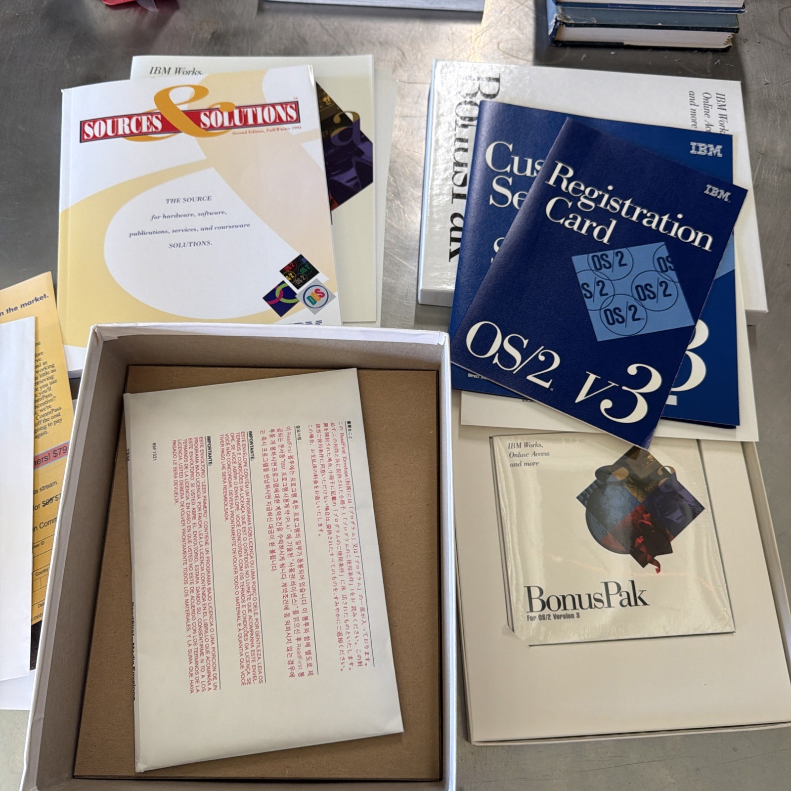 IBM OS/2 Warp Version 3 Operating System Plus Bonus Pak DOS & WIN NEW