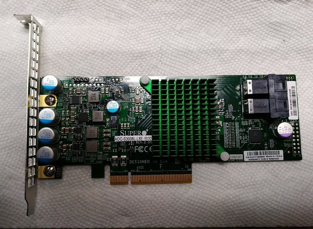 Supermicro AOC-S3008L-L8E-IB001 SAS3 12Gbps 8-Port Internal PCI-e 3.0 Card