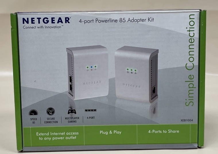 Netgear 4-Port Powerline 85 Adapter Kit XEB1004