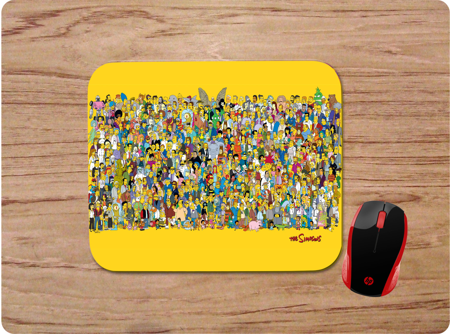 THE SIMPSONS CHARACTER COLLAGE CUSTOM NON-SLIP NEOPRENE MOUSEPAD HOME OFFICE