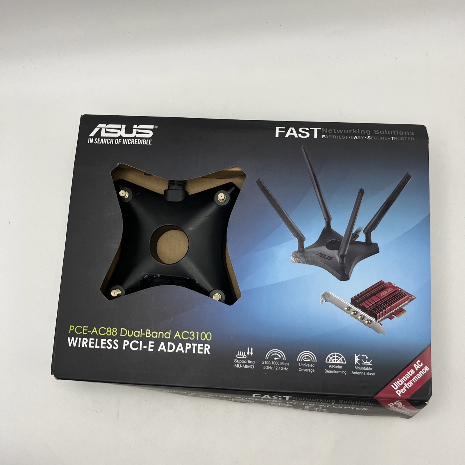 ASUS PCE-AC88 Dual-Band AC3100 Wireless PCI-E Adapter 