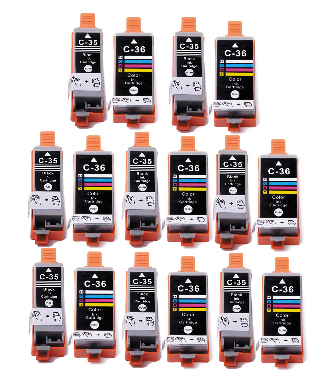 16PK PGI-35 CLI-36 Replacement Ink Cartridges for Canon Pixma iP100 iP110 TR150