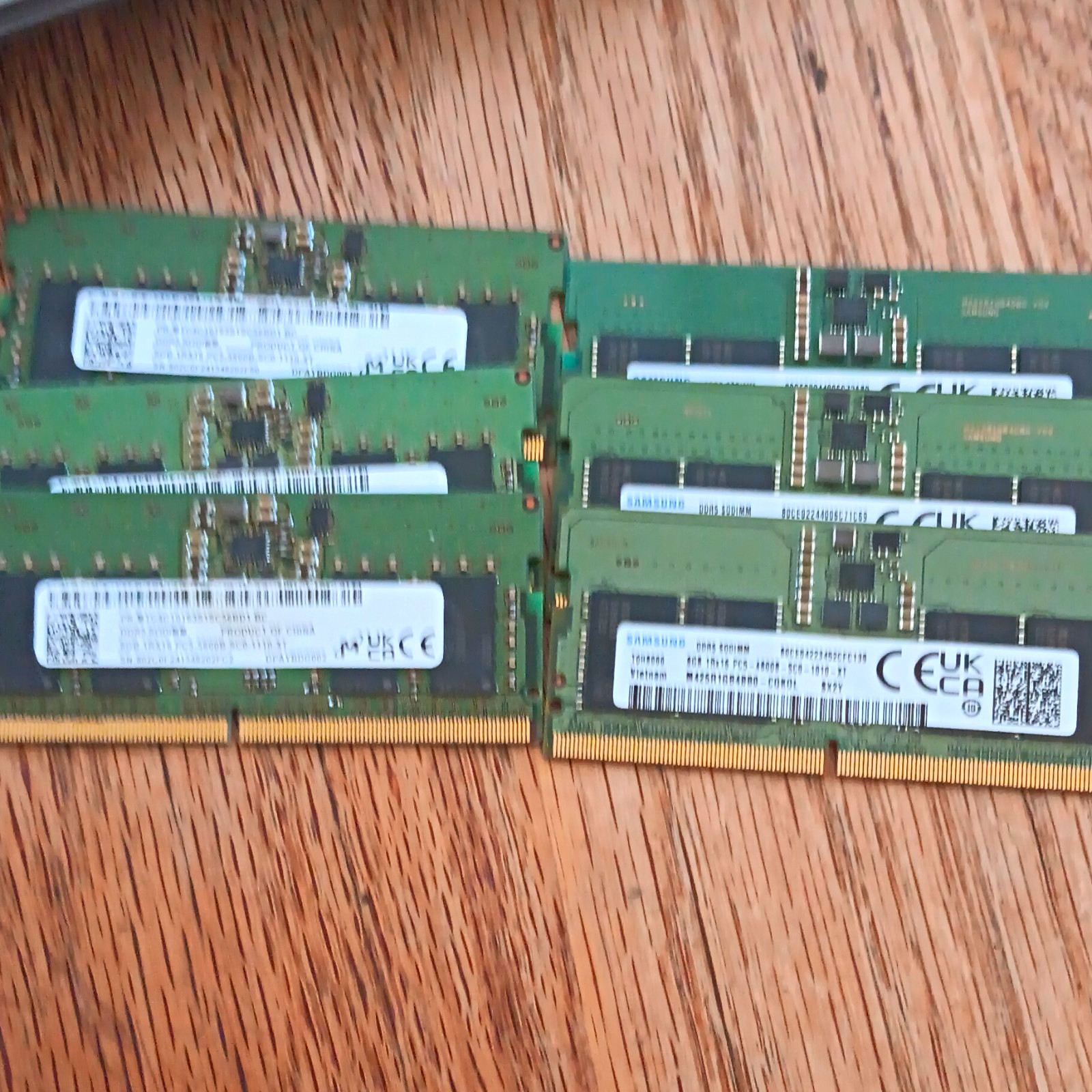 Assorted DDR5 SO-DIMM ram Lot Of 6 Micron Samsung