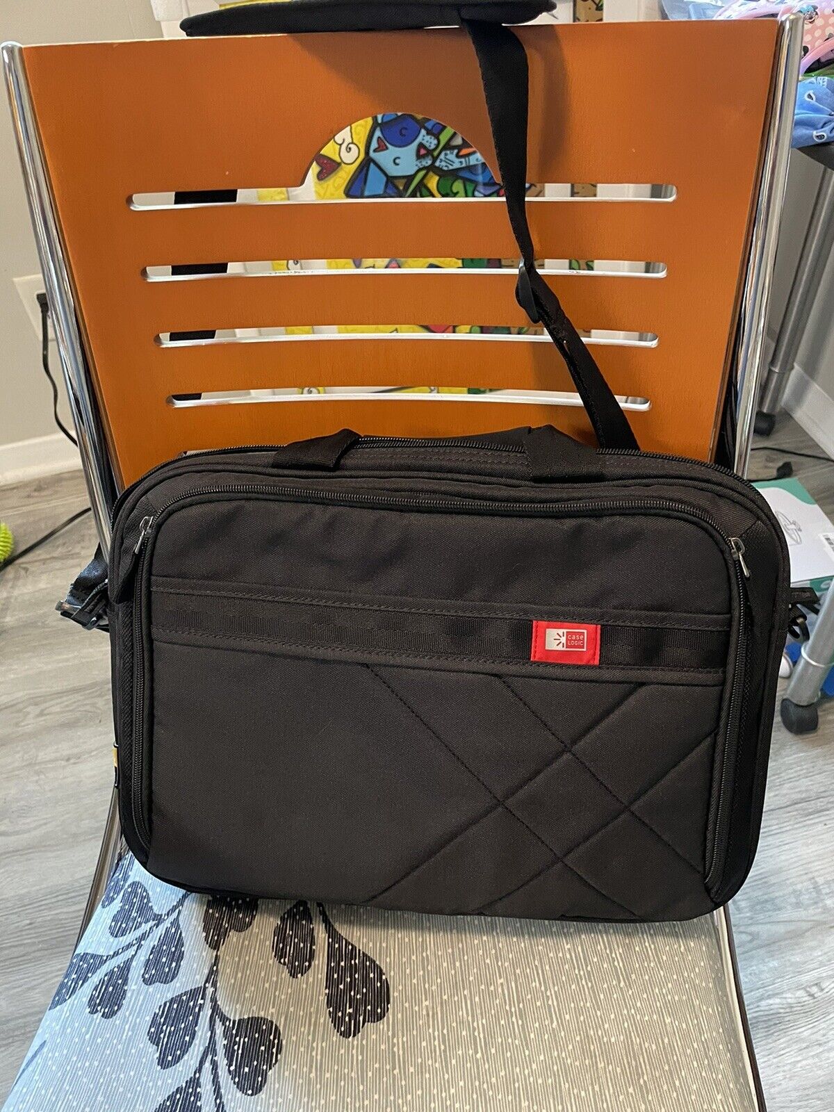 Case Logic Black Computer Laptop Travel Case Bag 16x13 Shoulder Strap