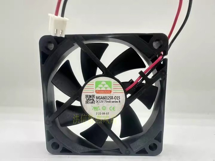 1PCS Protechnic Yongli 6015 MGA6012SR-O15 DC12V 75mA 60x15mm Fan