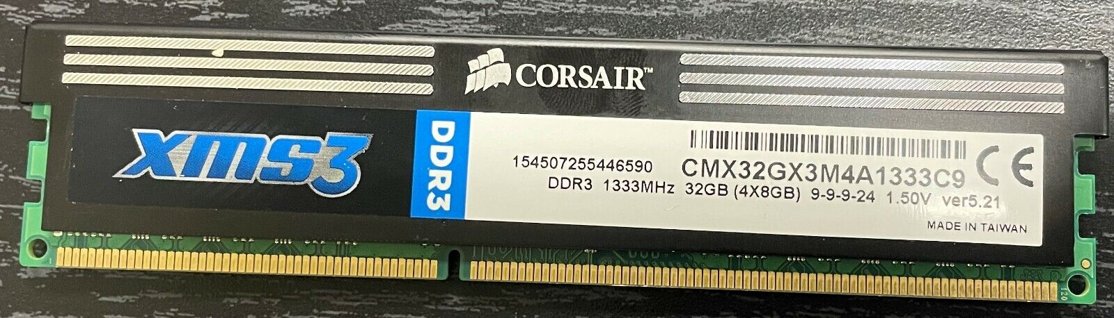 Corsair XMS3 DDR3 1333MHz 8GB Desktop Memory RAM
