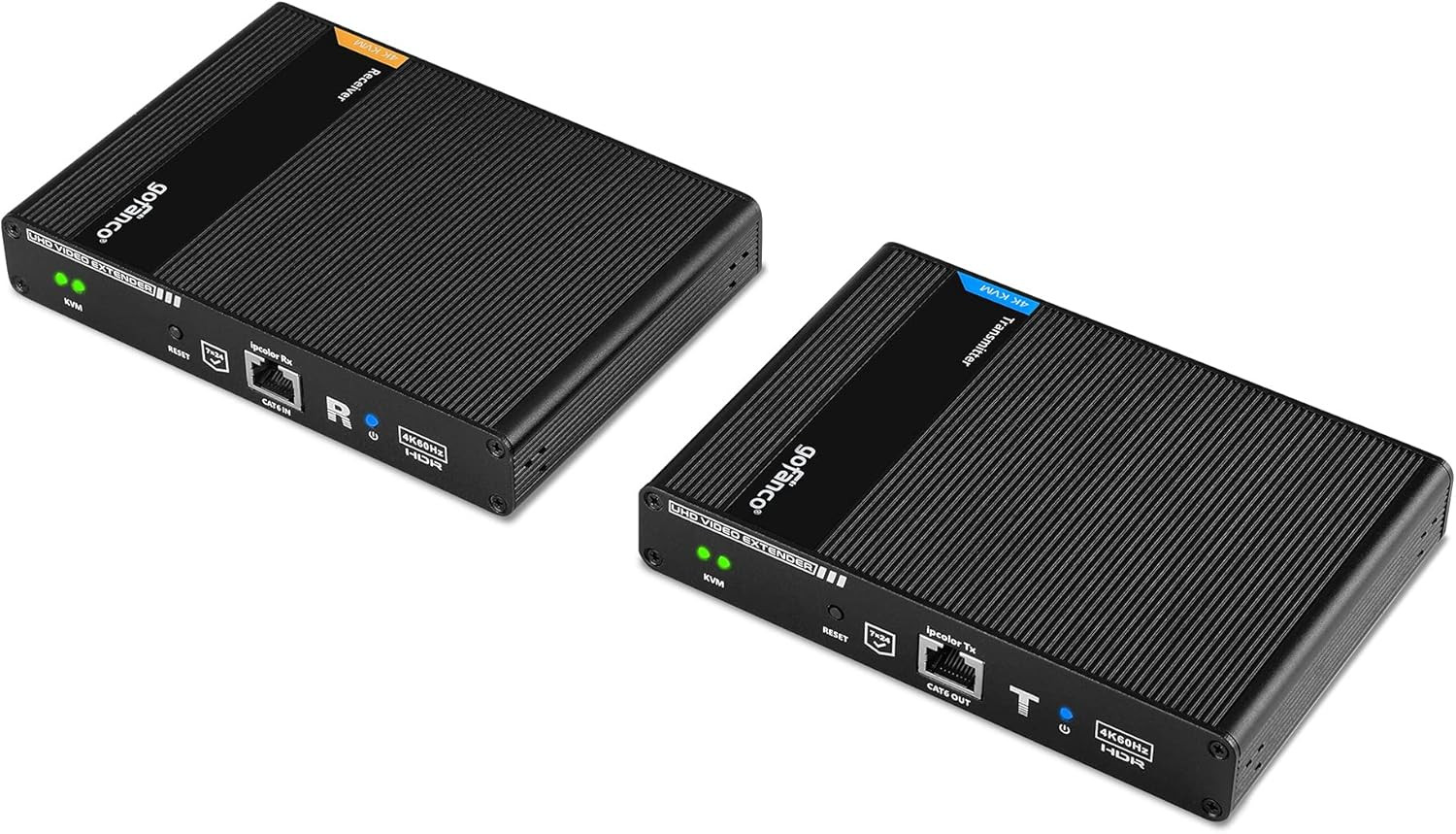 Gofanco USB KVM HDMI 2.0 Extender 230Ft 4K60Hz USB Keyboard Mouse CAT6