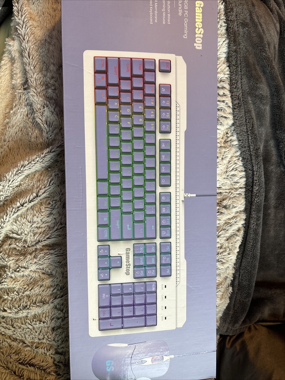 GameStop Wired Membrane RGB Gaming Keyboard and 7-Button RGB Wired Gaming 